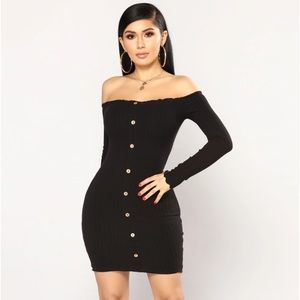 Jacklyn off shoulder mini dress
